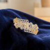 Stunning 6.42 Cts Round Pear Marquise F/VS1 Diamonds Statement Bracelet 14K Gold