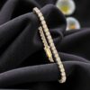 Classy 11.50 Carats 25 Pointers Natural Diamonds Unisex Tennis Bracelet 14K Gold