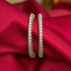 Beautiful 3.80 Cts Round Brilliant Cut Diamonds Eternity Bangles In 14K Rose Gold