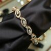 Stunning 3.36 Cts Marquise Round Shape Natural Diamonds Tennis Bracelet 14K Gold