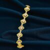 Pave 4.10 Cts Round Baguette Shape Diamonds Tennis Bracelet Fine 14K Yellow Gold