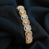 B-623 (20) Classy 7.41 Cts Round Baguette Shape Natural Diamonds Tennis Bracelet 14K Gold