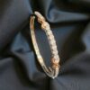 Stunning 2.22 Cts F/VS1 Round Brilliant Cut Diamonds Statement Bracelet 14K Gold