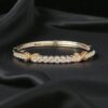 Stunning 2.22 Cts F/VS1 Round Brilliant Cut Diamonds Statement Bracelet 14K Gold