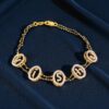 Pave 1.29 Cts Round Brilliant F/VS1 Diamonds Unisex Custom Name Bracelet 18K Gold