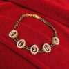 Pave 1.29 Cts Round Brilliant F/VS1 Diamonds Unisex Custom Name Bracelet 18K Gold