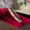 Pavé 2.79 Cts Round Brilliant F/VS1 Diamonds Unisex Screw Bracelet In 18K Gold