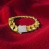 B-995 (20) Vintage Dubai Style Men’s Cuban Link Bracelet in Fine 22K Yellow Gold