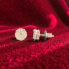 E-030 (26) Classy 2 Cts Princess Marquise Shape F/VS1 Diamonds Stud Earrings 14K White Gold