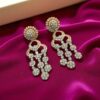 Exquisite 7.17 Cts Round Brilliant Cut Natural Diamonds Dangle Earrings 14K Gold