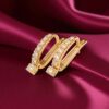 Exquisite 0.68 Carats Round Brilliant Cut Diamonds Dangle Earrings 18K Rose Gold