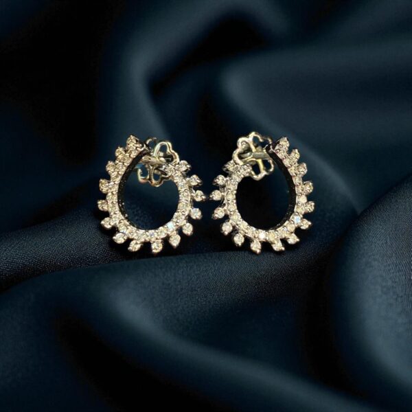 E-114 (15) 0.72 Cts F/VS1 Round Brilliant Cut Natural Diamonds Stud Earrings 14K White Gold
