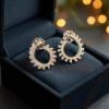 E-114 (16) 0.72 Cts F/VS1 Round Brilliant Cut Natural Diamonds Stud Earrings 14K White Gold