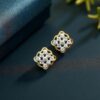E-123 (13) Classy 0.44 Cts F/VS1 Round Brilliant Cut Diamonds Stud Earrings 14K Yellow Gold