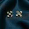 E-126 (11) Elegant 1/2 Cts Round Brilliant Cut F/VS1 Diamonds Stud Earrings 14K Yellow Gold