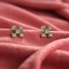 E-126 (15) Elegant 1/2 Cts Round Brilliant Cut F/VS1 Diamonds Stud Earrings 14K Yellow Gold