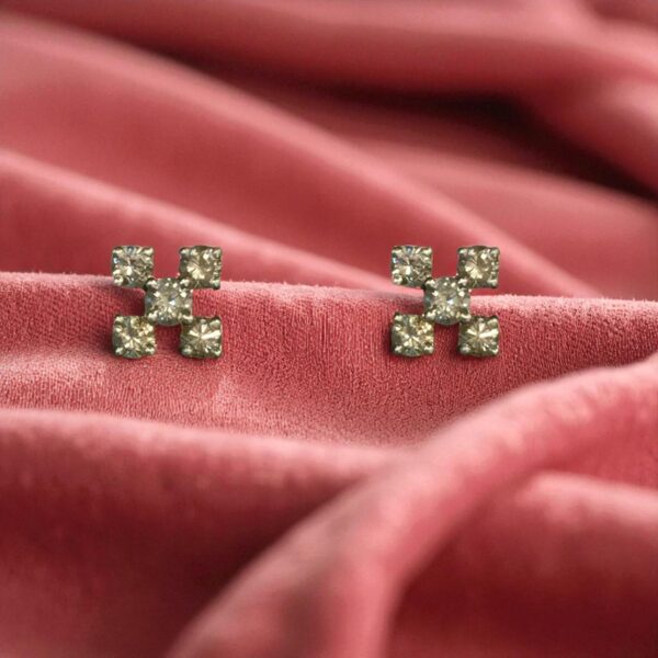 E-126 (15) Elegant 1/2 Cts Round Brilliant Cut F/VS1 Diamonds Stud Earrings 14K Yellow Gold