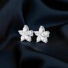 Stunning 3 Carats Marquise Shape F/VS1 Diamonds Stud Earrings In 18K White Gold