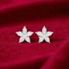 Stunning 3 Carats Marquise Shape F/VS1 Diamonds Stud Earrings In 18K White Gold