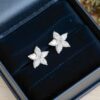 Stunning 3 Carats Marquise Shape F/VS1 Diamonds Stud Earrings In 18K White Gold