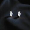 GIA Certified 2 Cts F/VS1 Marquise Shape Natural Diamonds Stud Earrings 14K Gold