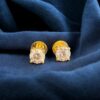 GIA Certified 2.50 Cts Round Brilliant Cut F/VS1 Diamonds Stud Earrings 18K Gold