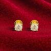 GIA Certified 2.50 Cts Round Brilliant Cut F/VS1 Diamonds Stud Earrings 18K Gold