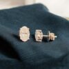 GIA Certified 4 Carats Oval Shape F/VS1 Diamonds Stud Earrings In 18K White Gold