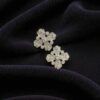 E-137 (11) 2.40 Cts Round Brilliant F/VS1 Diamonds Cross Stud Earrings 18K White Gold