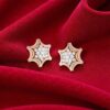 E-139 (8) Stunning 0.60 Cts Round Brilliant F/VS1 Diamonds Stud Earrings 14K Rose Gold