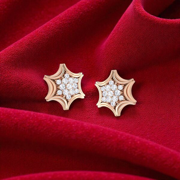E-139 (8) Stunning 0.60 Cts Round Brilliant F/VS1 Diamonds Stud Earrings 14K Rose Gold