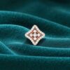E-140 (8) Pave 0.70 Cts Round Brilliant F/VS1 Diamonds Stud Earrings 14K Gold