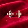 Stunning 0.55 Cts Round Brilliant F/VS1 Diamonds Stud Earrings 14K Rose Gold