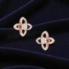 Stunning 0.55 Cts Round Brilliant F/VS1 Diamonds Stud Earrings 14K Rose Gold
