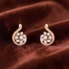 Gorgeous 1/2 Cts Round Brilliant F/VS1 Diamonds Stud Earrings 14K Rose Gold