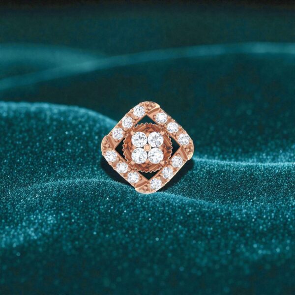 Classy 0.50 Cts Round Brilliant F/VS1 Diamonds Stud Earrings 14K Rose Gold