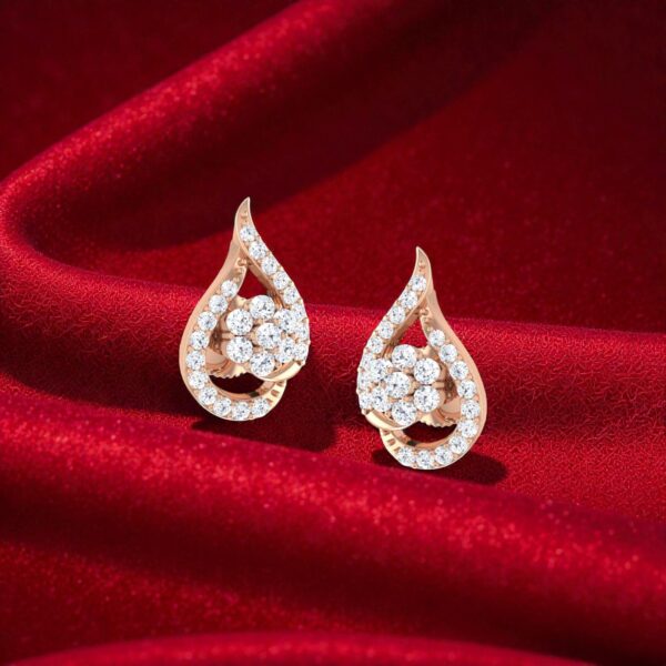 E-150 (6) Stunning 0.88 Cts Round Brilliant Cut F/VS1 Diamonds Stud Earrings 14K Rose Gold