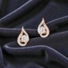 E-150 (8) Stunning 0.88 Cts Round Brilliant Cut F/VS1 Diamonds Stud Earrings 14K Rose Gold