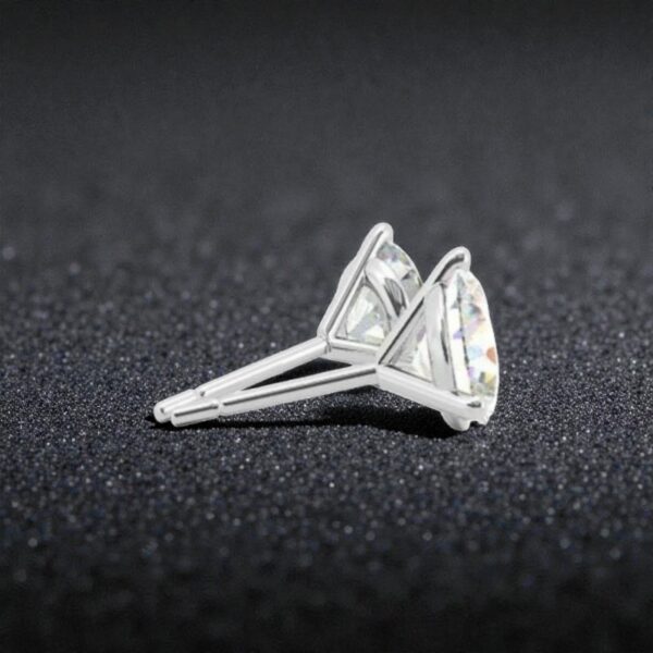 E-151 (9) GIA Certified 1 Ct Round Brilliant F/VS1 Diamonds 3-Prong Stud Earrings 14K Gold