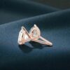 GIA Certified 1 Cts F/VS1 Round Brilliant Diamonds Stud Earrings 14K Rose Gold