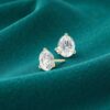 GIA Certified 1 Cts F/VS1 Natural Diamonds Martini Stud Earrings 14K Yellow Gold
