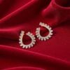 Exquisite 0.80 Cts Round Brilliant F/VS1 Diamonds Stud Earrings 14K Yellow Gold
