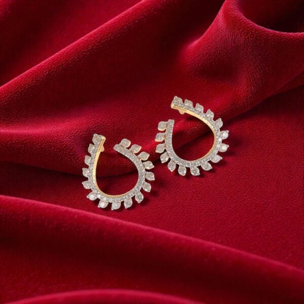 Exquisite 0.80 Cts Round Brilliant F/VS1 Diamonds Stud Earrings 14K Yellow Gold