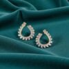 Exquisite 0.80 Cts Round Brilliant F/VS1 Diamonds Stud Earrings 14K Yellow Gold