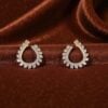 Exquisite 0.80 Cts Round Brilliant F/VS1 Diamonds Stud Earrings 14K Yellow Gold