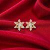 E-162 (5) Classy 1.43 Cts Round Brilliant Cut F/VS1 Diamonds Stud Earrings 14K Yellow Gold
