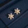 E-162 (7) Classy 1.43 Cts Round Brilliant Cut F/VS1 Diamonds Stud Earrings 14K Yellow Gold