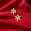 E-162 (8) Classy 1.43 Cts Round Brilliant Cut F/VS1 Diamonds Stud Earrings 14K Yellow Gold