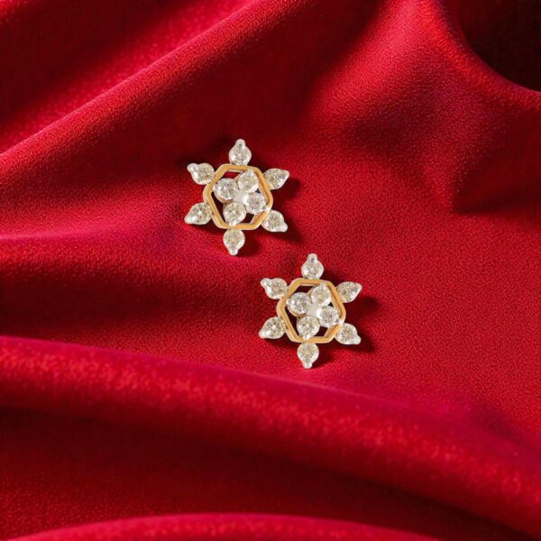 E-162 (8) Classy 1.43 Cts Round Brilliant Cut F/VS1 Diamonds Stud Earrings 14K Yellow Gold