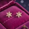 E-162 (9) Classy 1.43 Cts Round Brilliant Cut F/VS1 Diamonds Stud Earrings 14K Yellow Gold